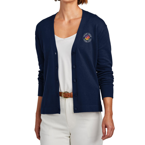 Brooks Brothers® Custom Embroidered Women’s Cotton Stretch Cardigan Sweater - BB18405
