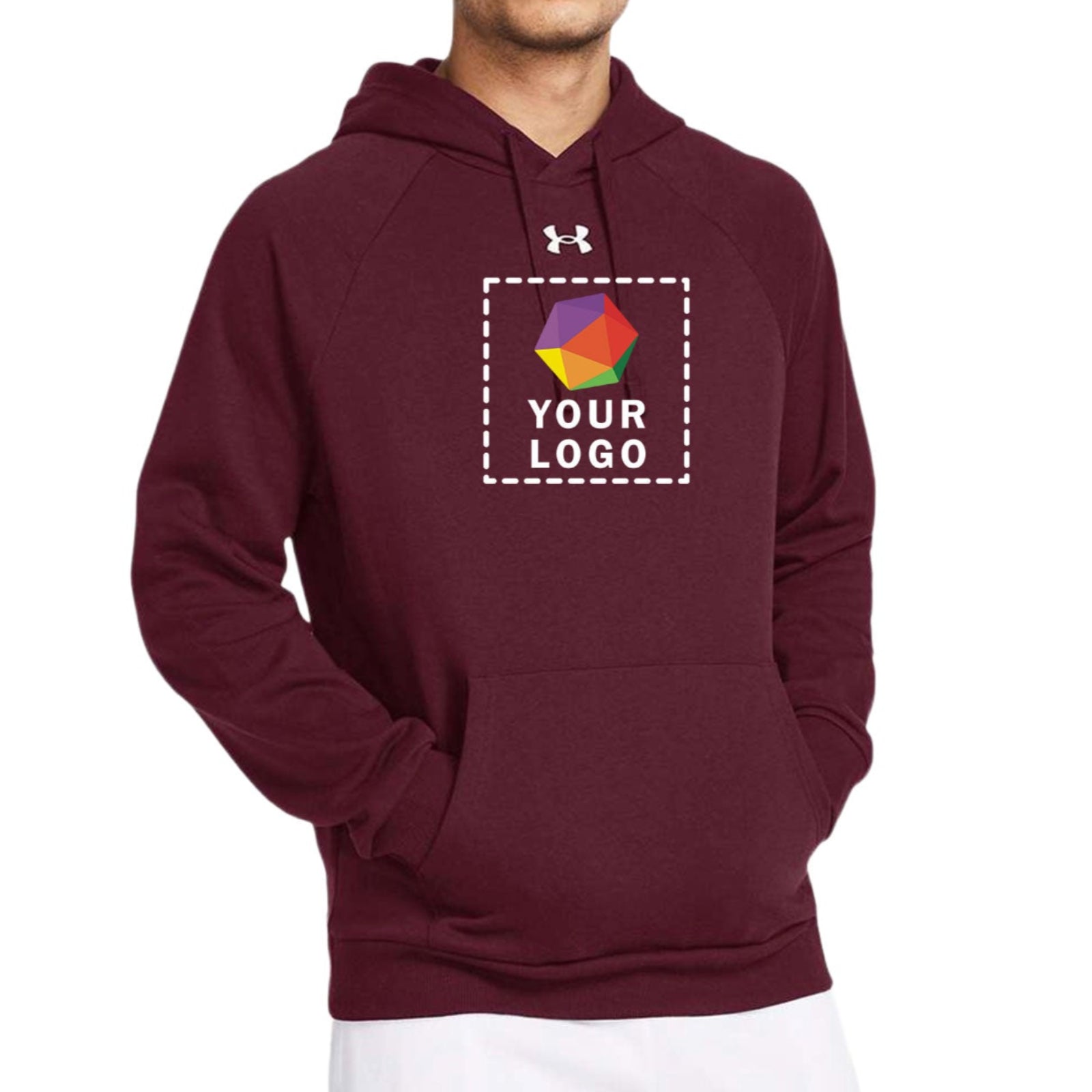 Under Armour Custom Printed Men's Rival Fleece Hooded Sweatshirt - 1379757