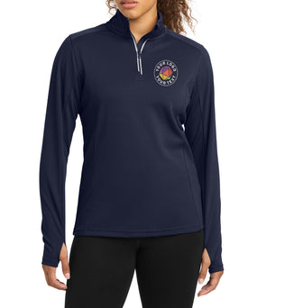 Sport-Tek® Custom Embroidered  Women's Sport-Wick® Textured 1/4-Zip Pullover - LST860