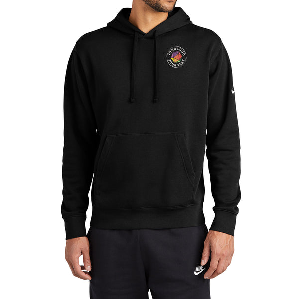 Nike Custom Embroidered Club Fleece Sleeve Swoosh Pullover Hoodie - NKDR1499