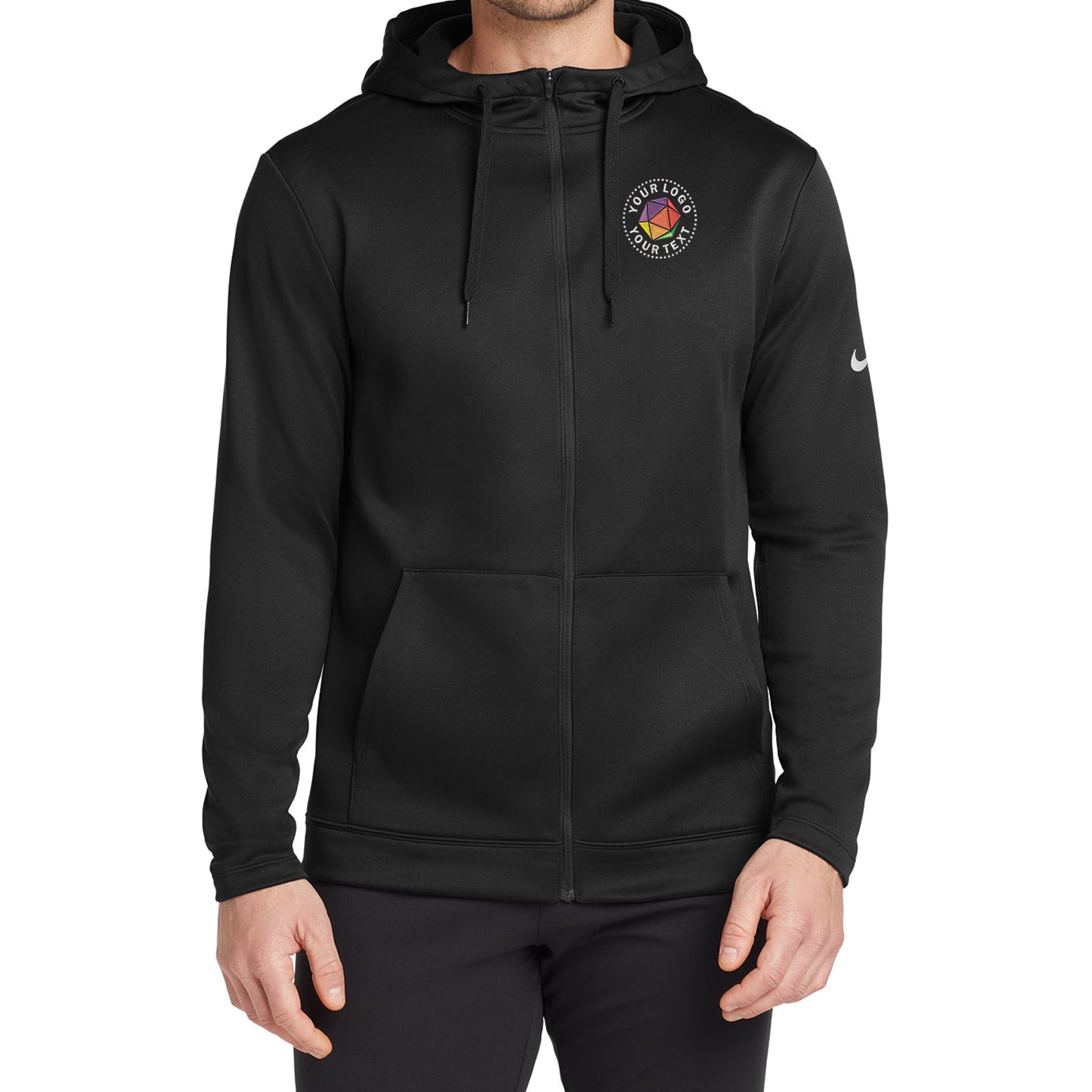 Nike Custom Embroidered Therma-FIT Full-Zip Fleece Hoodie - NKAH6259