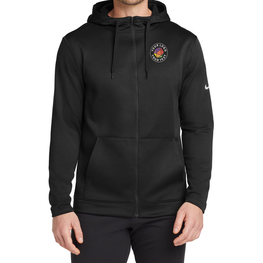 Nike Custom Embroidered Therma-FIT Full-Zip Fleece Hoodie - NKAH6259