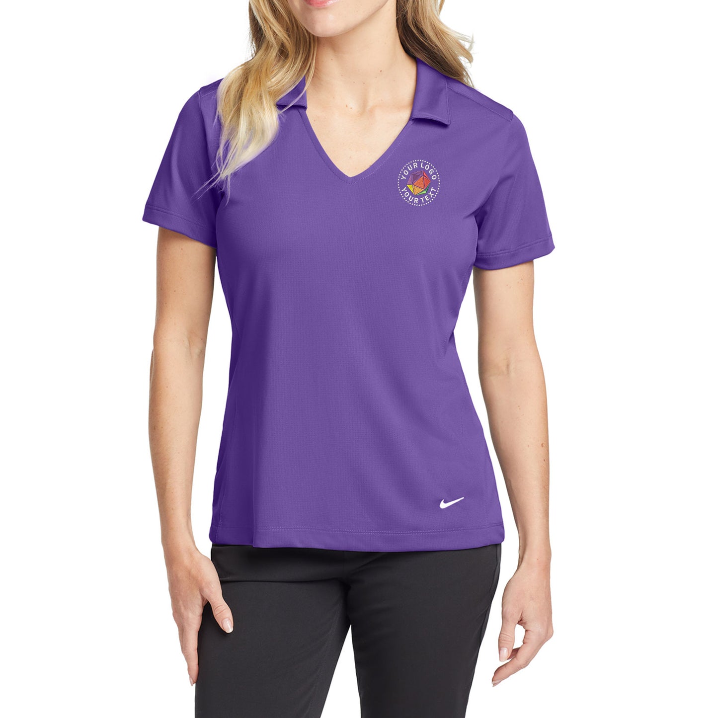 Nike Women's Custom Embroidered Dri-FIT Vertical Mesh Polo - 637165