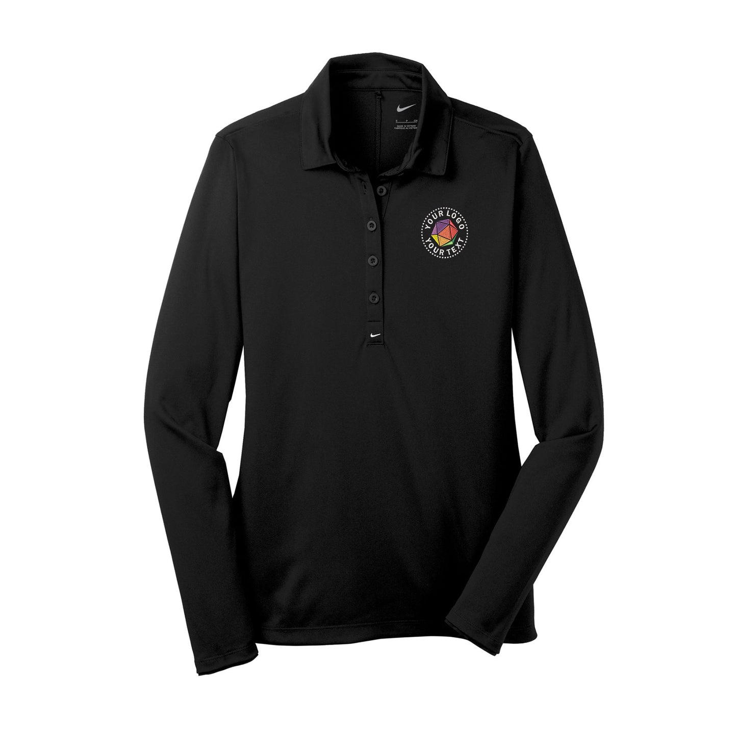 Nike Women's Custom Embroidered Long Sleeve Dri-FIT Stretch Tech Polo - 545322