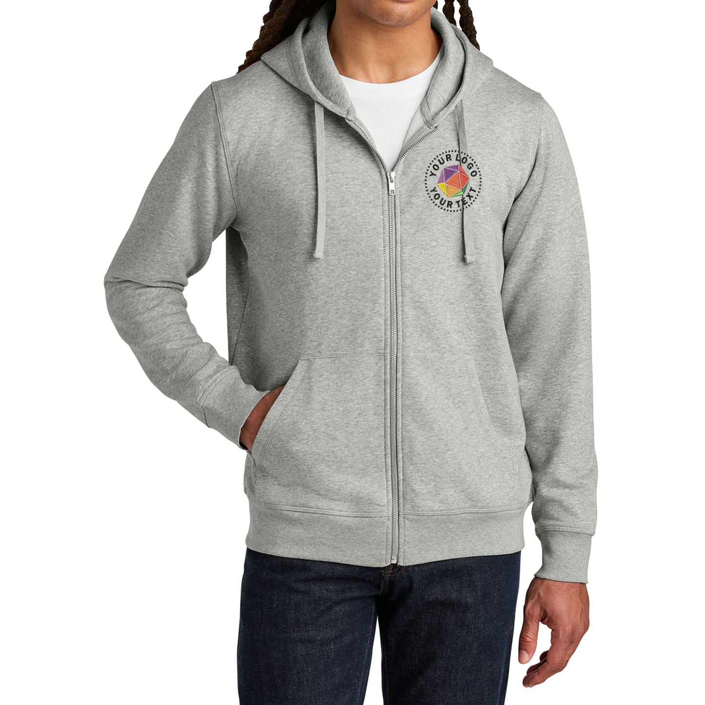 Stanley/Stella Unisex Custom Embroidered Mixer Full-Zip Hooded Sweatshirt - SXU011