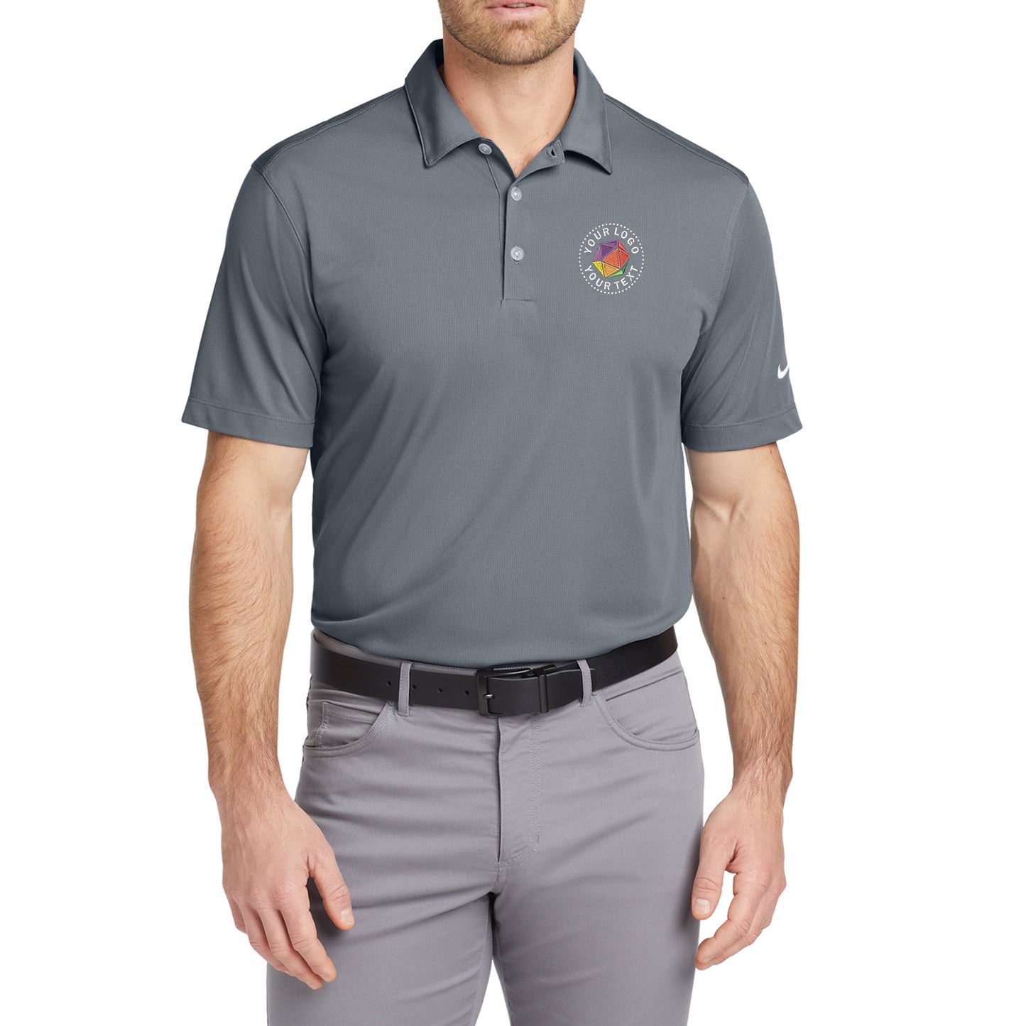 Nike Dri-FIT Vertical Mesh Custom Embroidered Polo - 637167