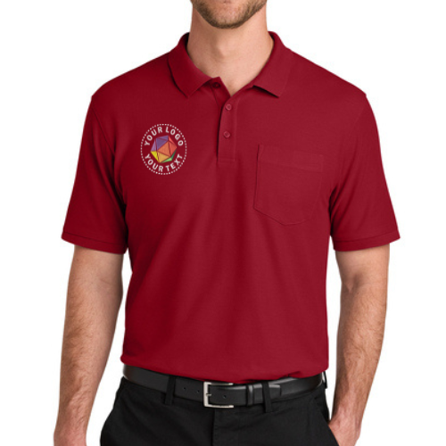 Port Authority® Custom Embroidered Wearever Signature Pique Pocket Polo - K200P