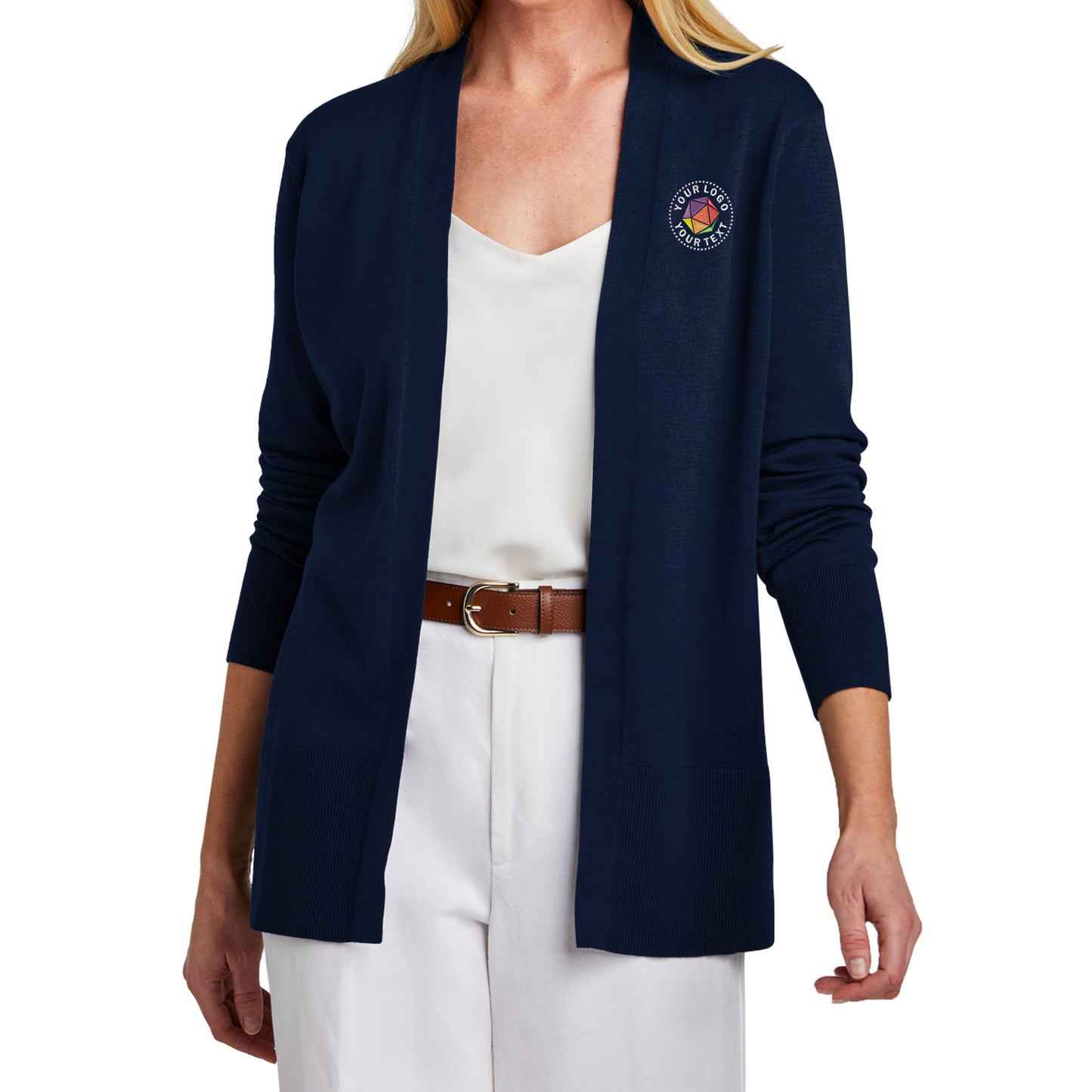 Brooks Brothers® Custom Embroidered Women’s Cotton Stretch Long Cardigan Sweater - BB18403