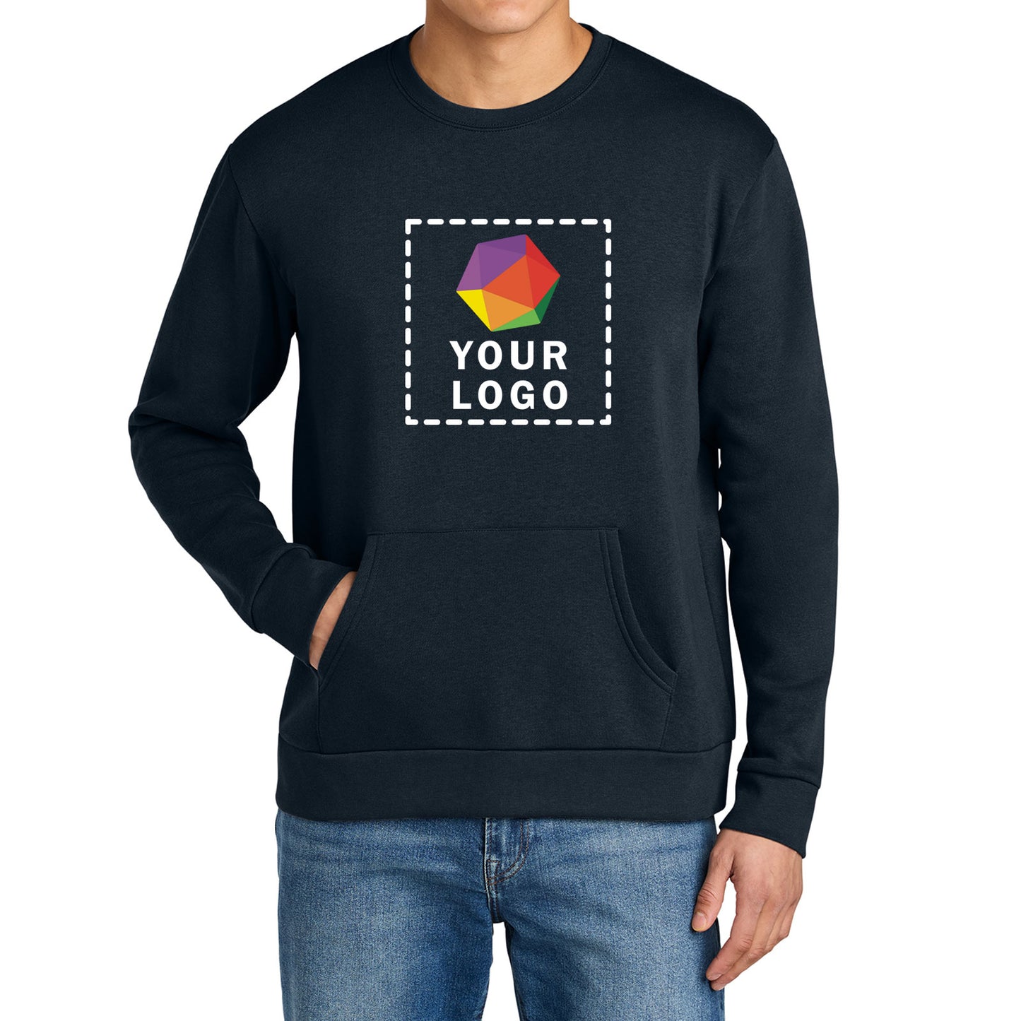 Next Level Apparel® Custom Printed Santa Barbara Pocket Sweatshirt - NL9001