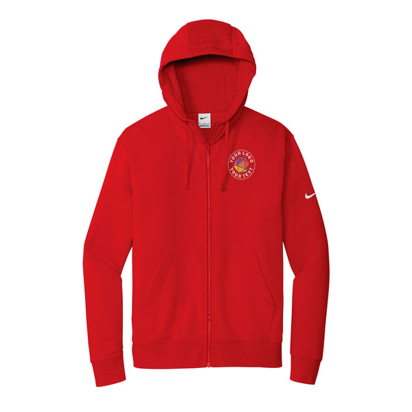 Nike Custom Embroidered Club Fleece Sleeve Swoosh Full-Zip Hoodie - NKDR1513