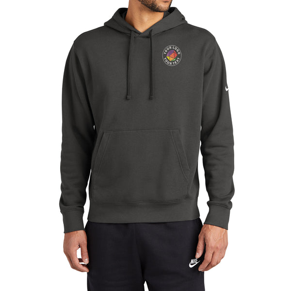 Nike Custom Embroidered Club Fleece Sleeve Swoosh Pullover Hoodie - NKDR1499