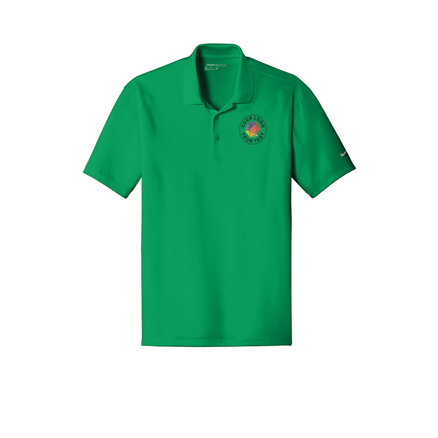 Nike Dri-FIT Custom Embroidered Classic Fit Players Polo with Flat Knit Collar - 838956