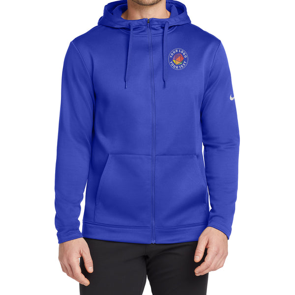 Nike Custom Embroidered Therma-FIT Full-Zip Fleece Hoodie - NKAH6259