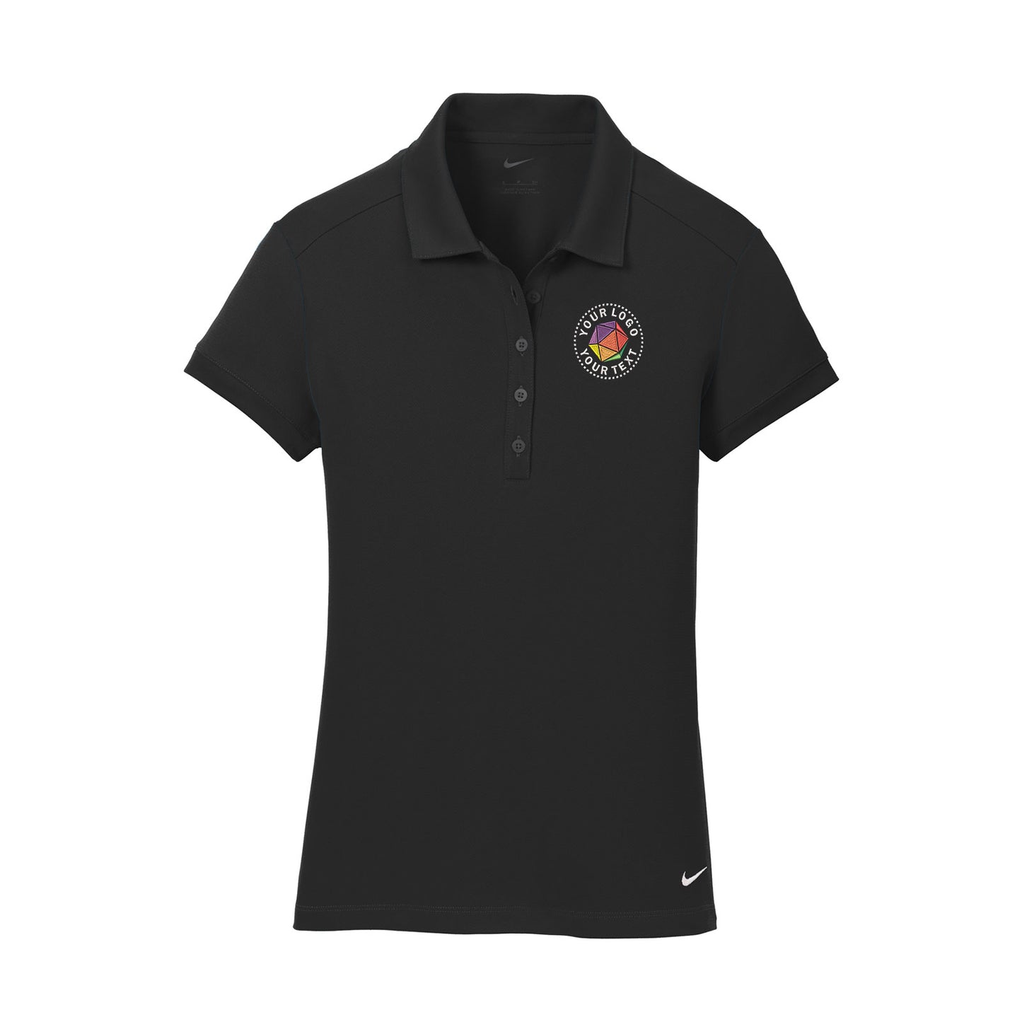Nike Women's Custom Embroidered Dri-FIT Solid Icon Pique Modern Fit Polo - 746100