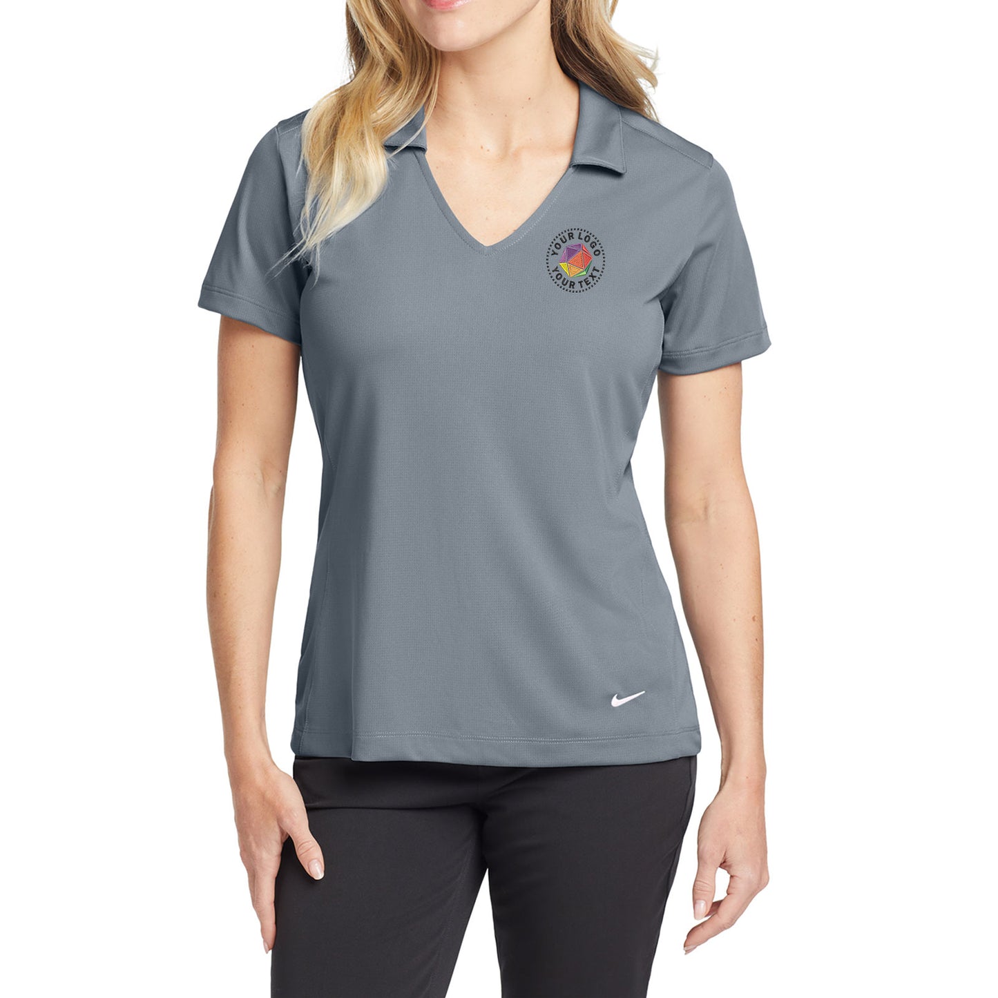 Nike Women's Custom Embroidered Dri-FIT Vertical Mesh Polo - 637165