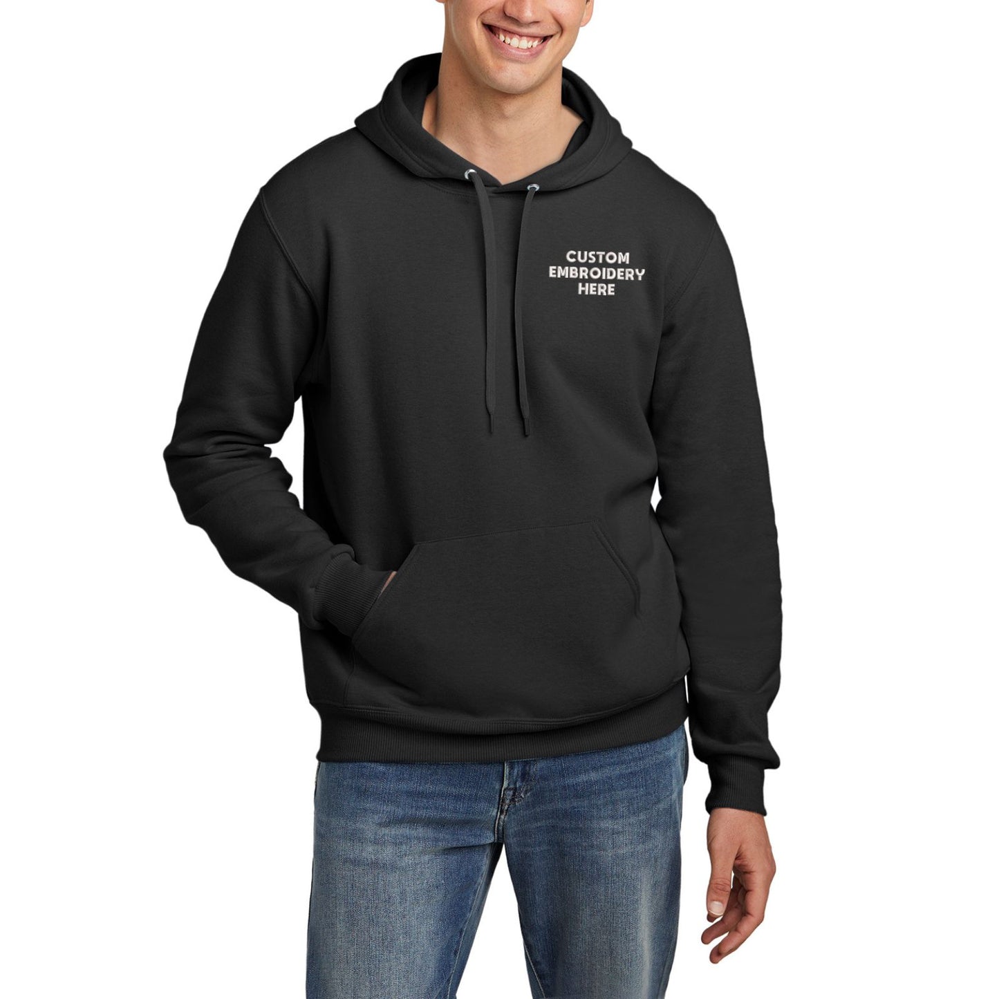 Jerzees Eco™ Premium Blend Custom Embroidered Pullover Hooded Sweatshirt - 700M