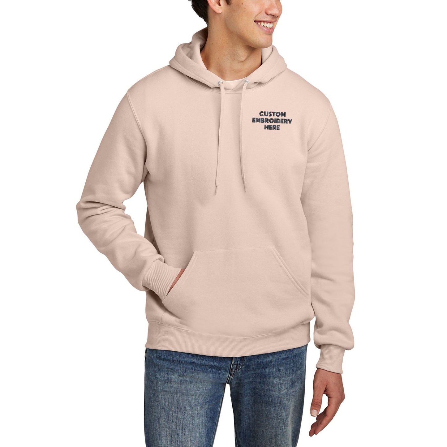 Jerzees Eco™ Premium Blend Custom Embroidered Pullover Hooded Sweatshirt - 700M