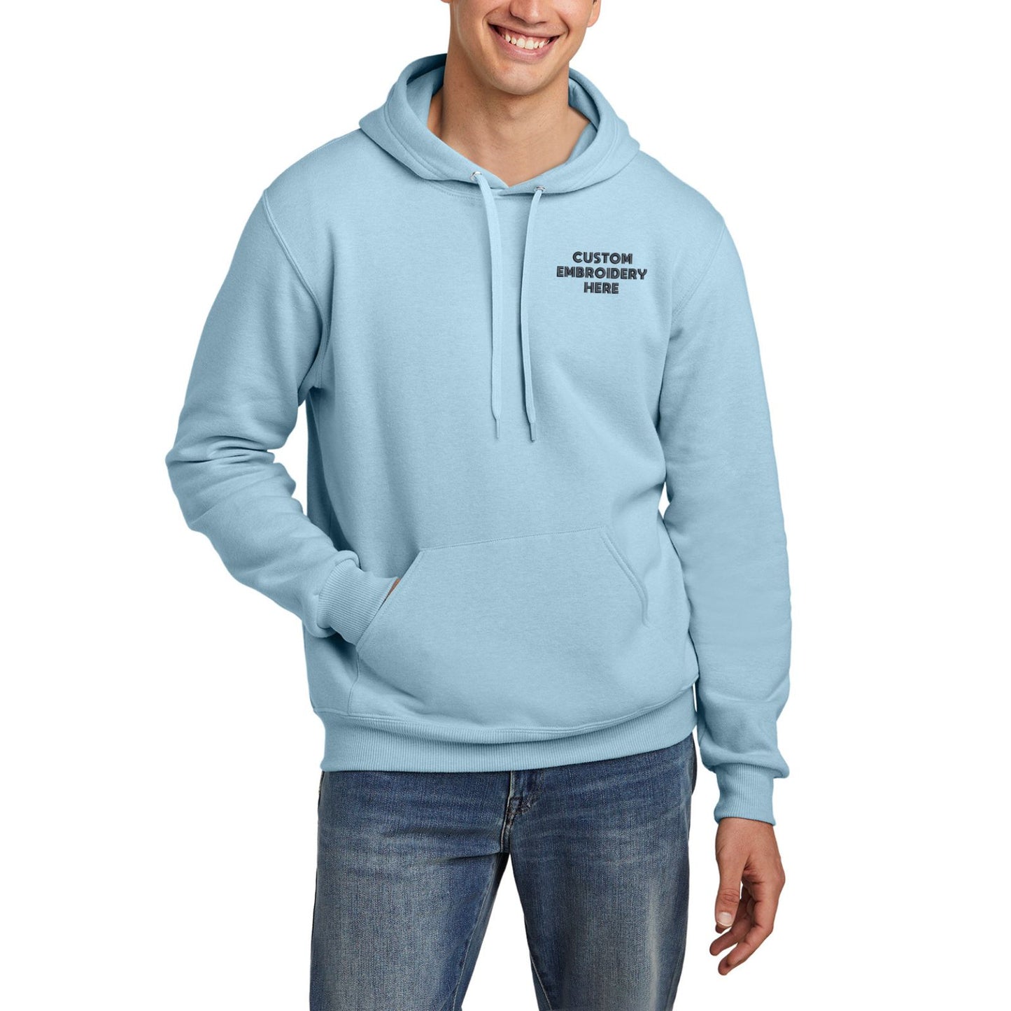 Jerzees Eco™ Premium Blend Custom Embroidered Pullover Hooded Sweatshirt - 700M