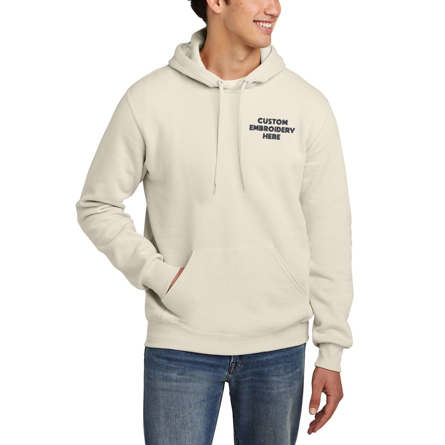 Jerzees Eco™ Premium Blend Custom Embroidered Pullover Hooded Sweatshirt - 700M