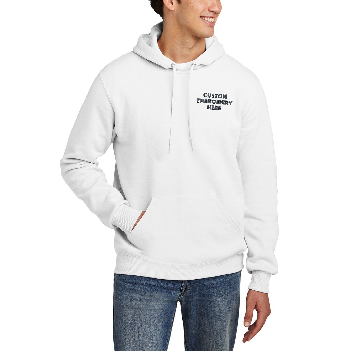 Jerzees Eco™ Premium Blend Custom Embroidered Pullover Hooded Sweatshirt - 700M