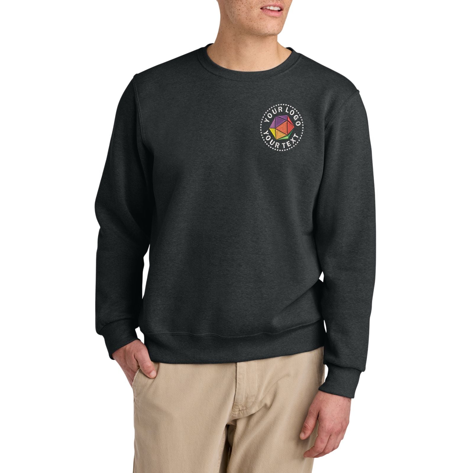 Jerzees Eco™ Cusom Embroidered Premium Blend Crewneck Sweatshirt - 701M