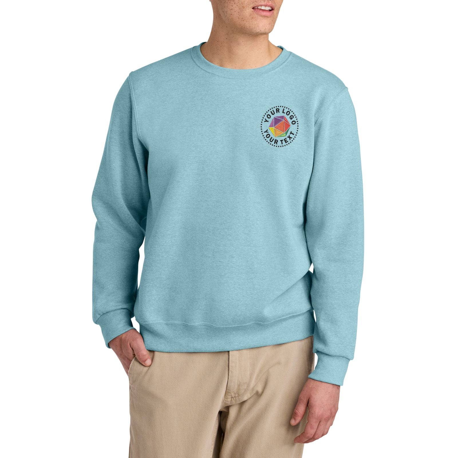 Jerzees Eco™ Cusom Embroidered Premium Blend Crewneck Sweatshirt - 701M