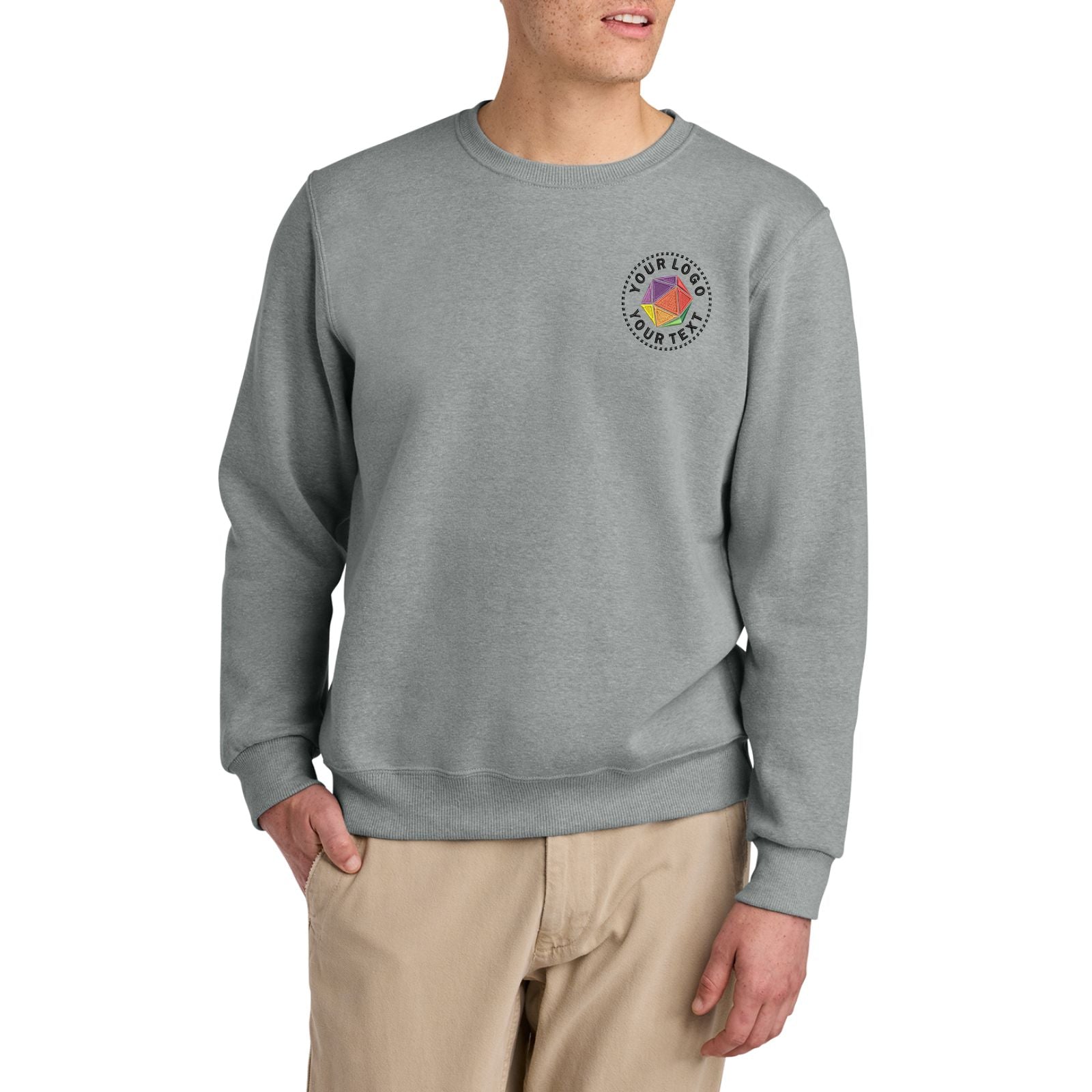 Jerzees Eco™ Cusom Embroidered Premium Blend Crewneck Sweatshirt - 701M