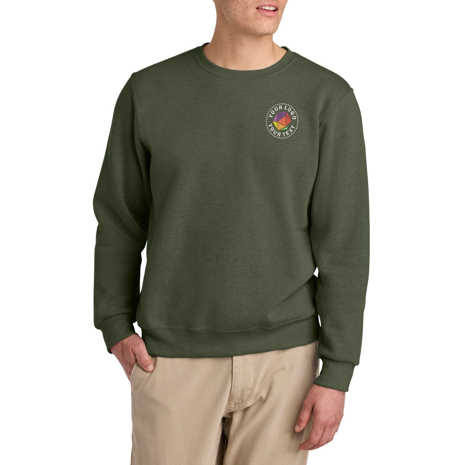 Jerzees Eco™ Cusom Embroidered Premium Blend Crewneck Sweatshirt - 701M