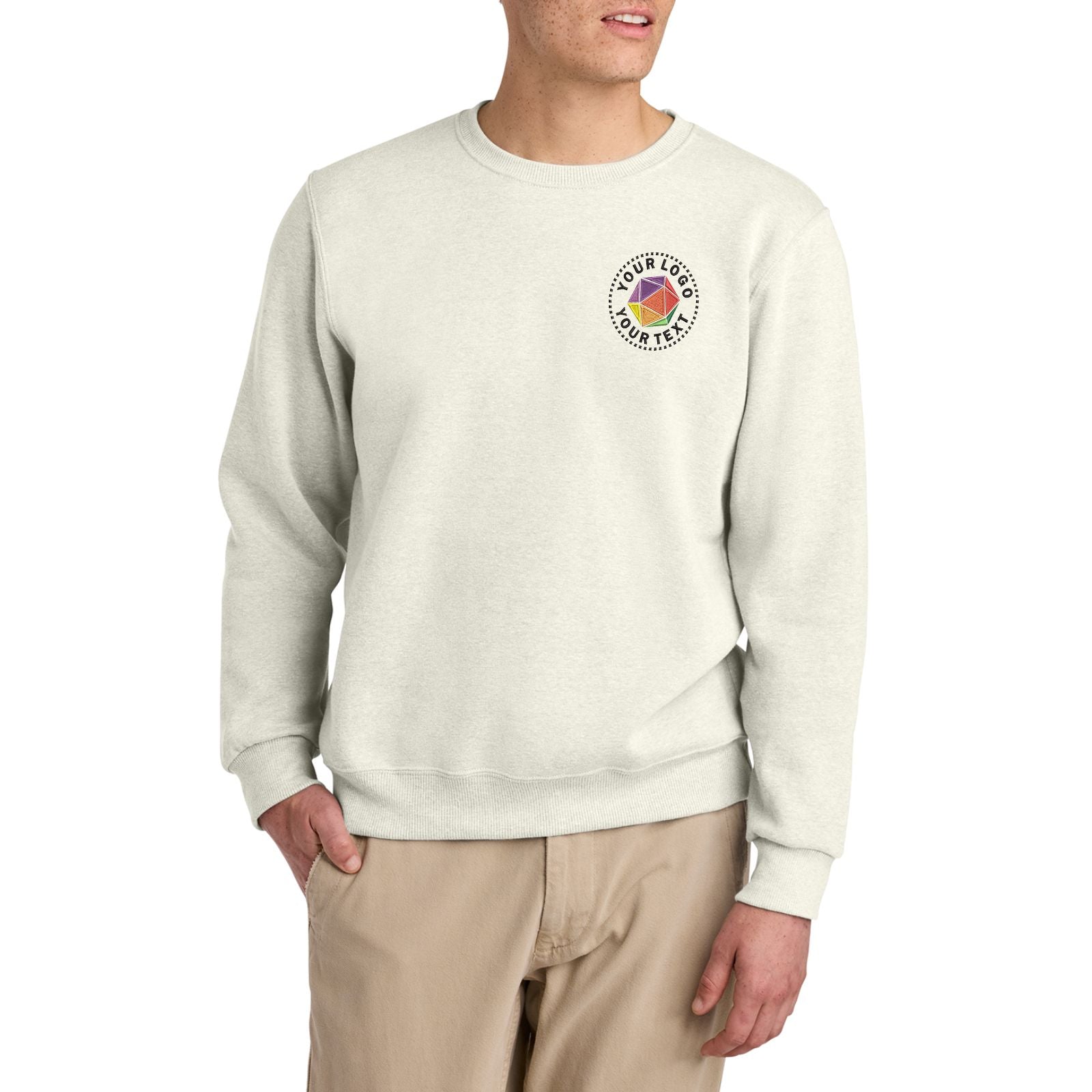 Jerzees Eco™ Cusom Embroidered Premium Blend Crewneck Sweatshirt - 701M