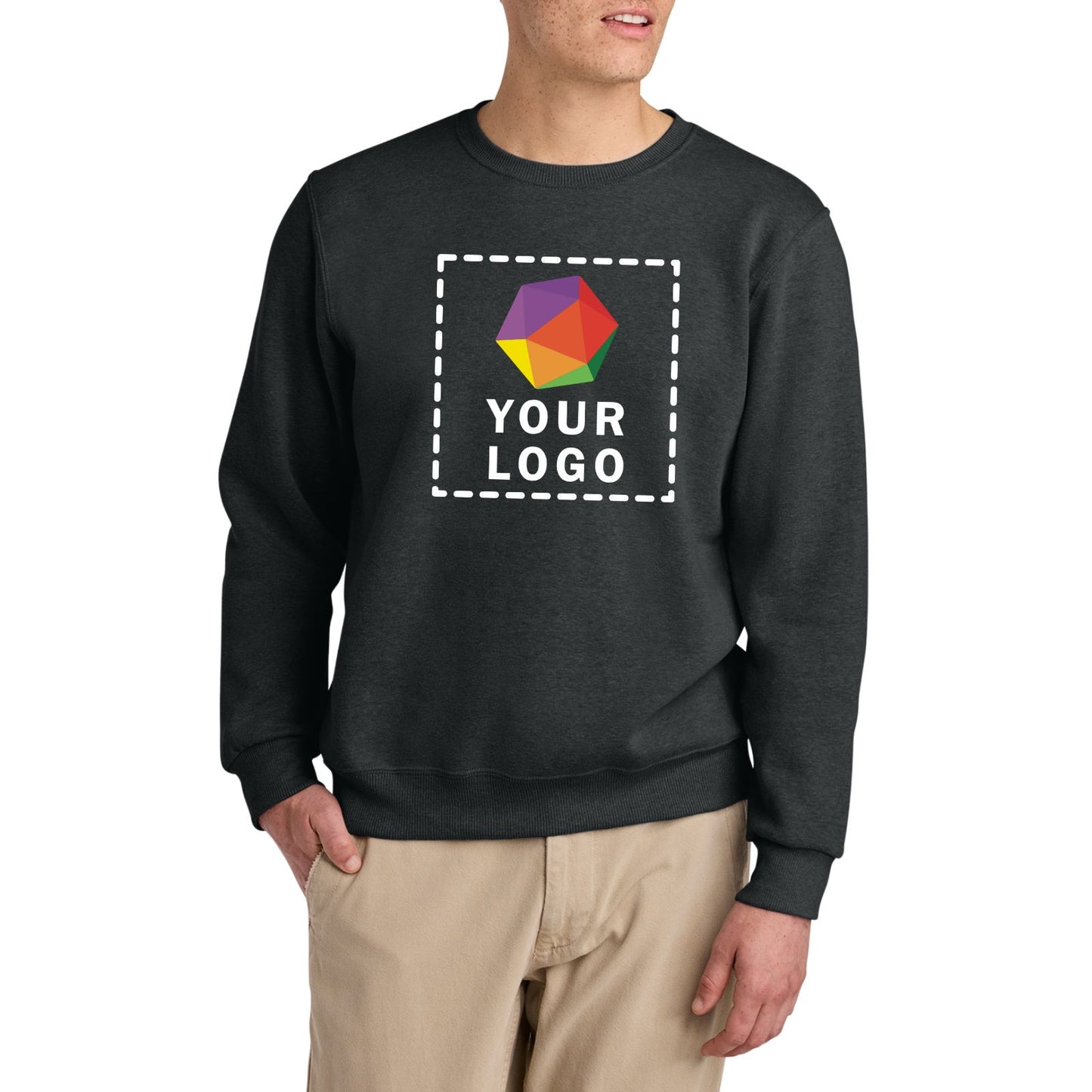 Jerzees Eco™ Premium Blend Custom Printed Crewneck Sweatshirt. 701M