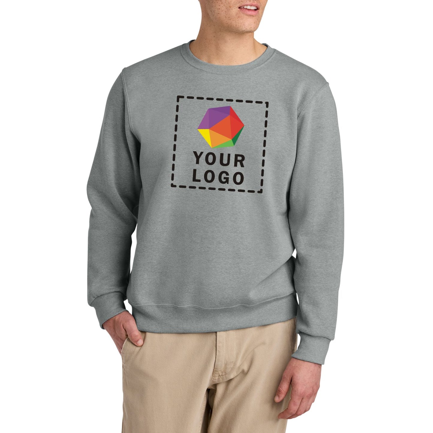 Jerzees Eco™ Premium Blend Custom Printed Crewneck Sweatshirt. 701M