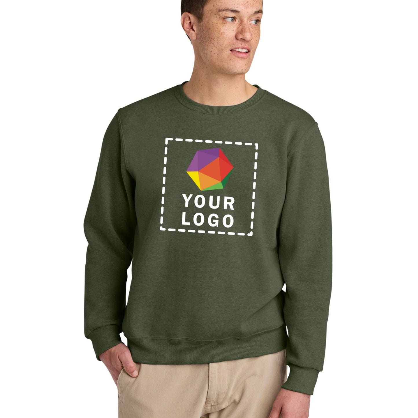 Jerzees Eco™ Premium Blend Custom Printed Crewneck Sweatshirt. 701M