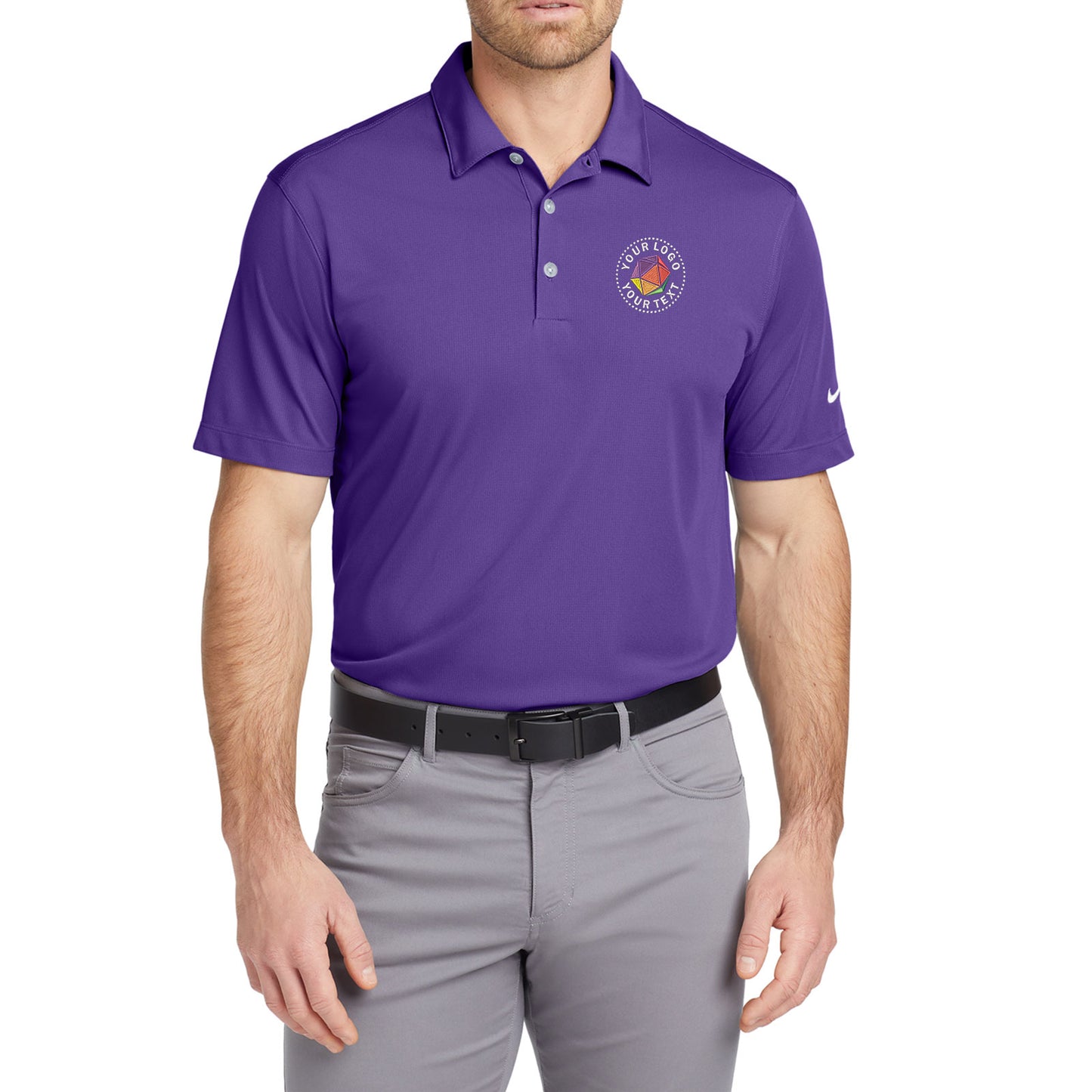 Nike Dri-FIT Vertical Mesh Custom Embroidered Polo - 637167