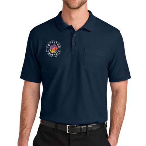 Port Authority® Custom Embroidered Wearever Signature Pique Pocket Polo - K200P