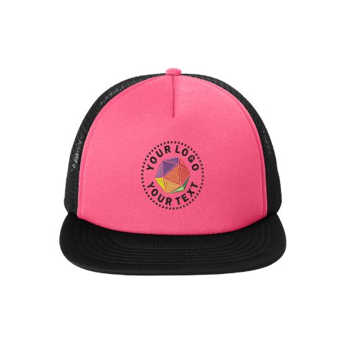 District® Custom Embroidered Flat Bill Snapback Trucker Cap - DT624