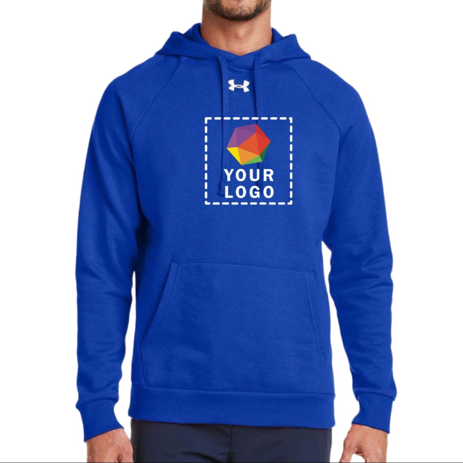 Under Armour Custom Printed Men's Rival Fleece Hooded Sweatshirt - 1379757