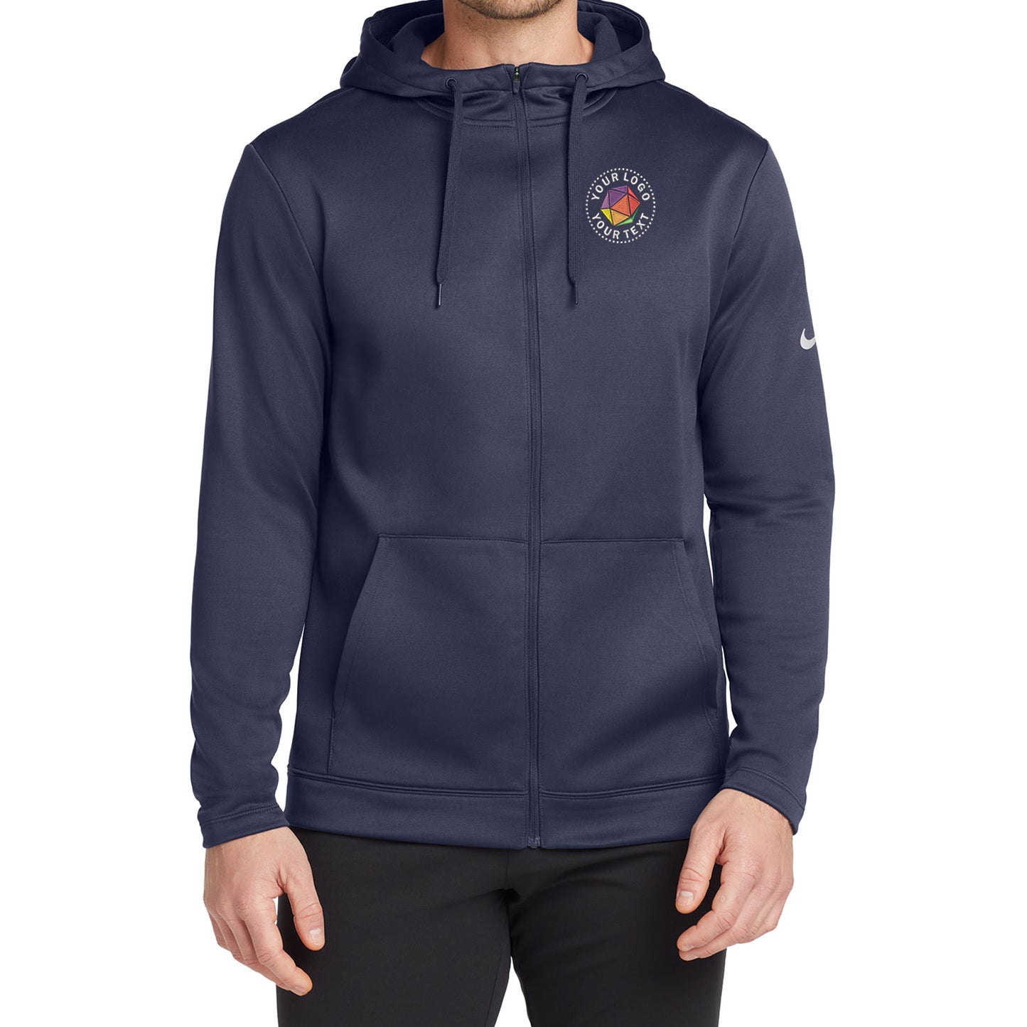 Nike Custom Embroidered Therma-FIT Full-Zip Fleece Hoodie - NKAH6259