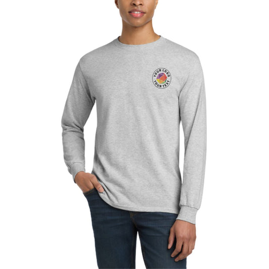 Gildan® DryBlend® Custom Embroidered 50 Cotton/50 Poly Long Sleeve T-Shirt - 8400