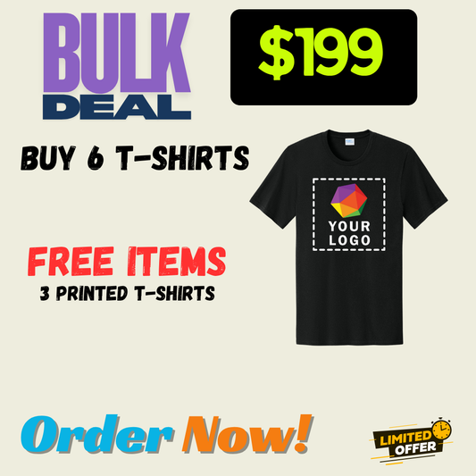 FREE DEAL | BUY 6 -TSHIRTS | GET 3 T-SHIRTS FREE | $199 ONLY