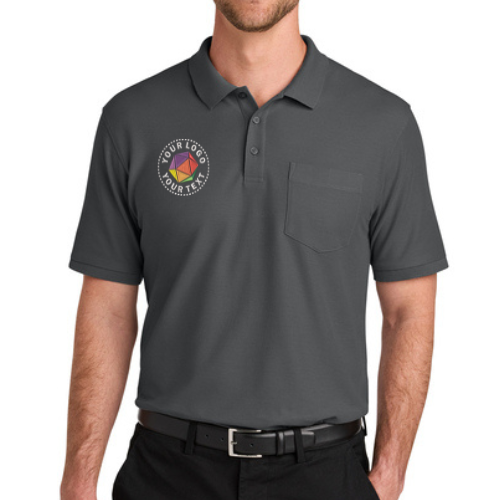 Port Authority® Custom Embroidered Wearever Signature Pique Pocket Polo - K200P