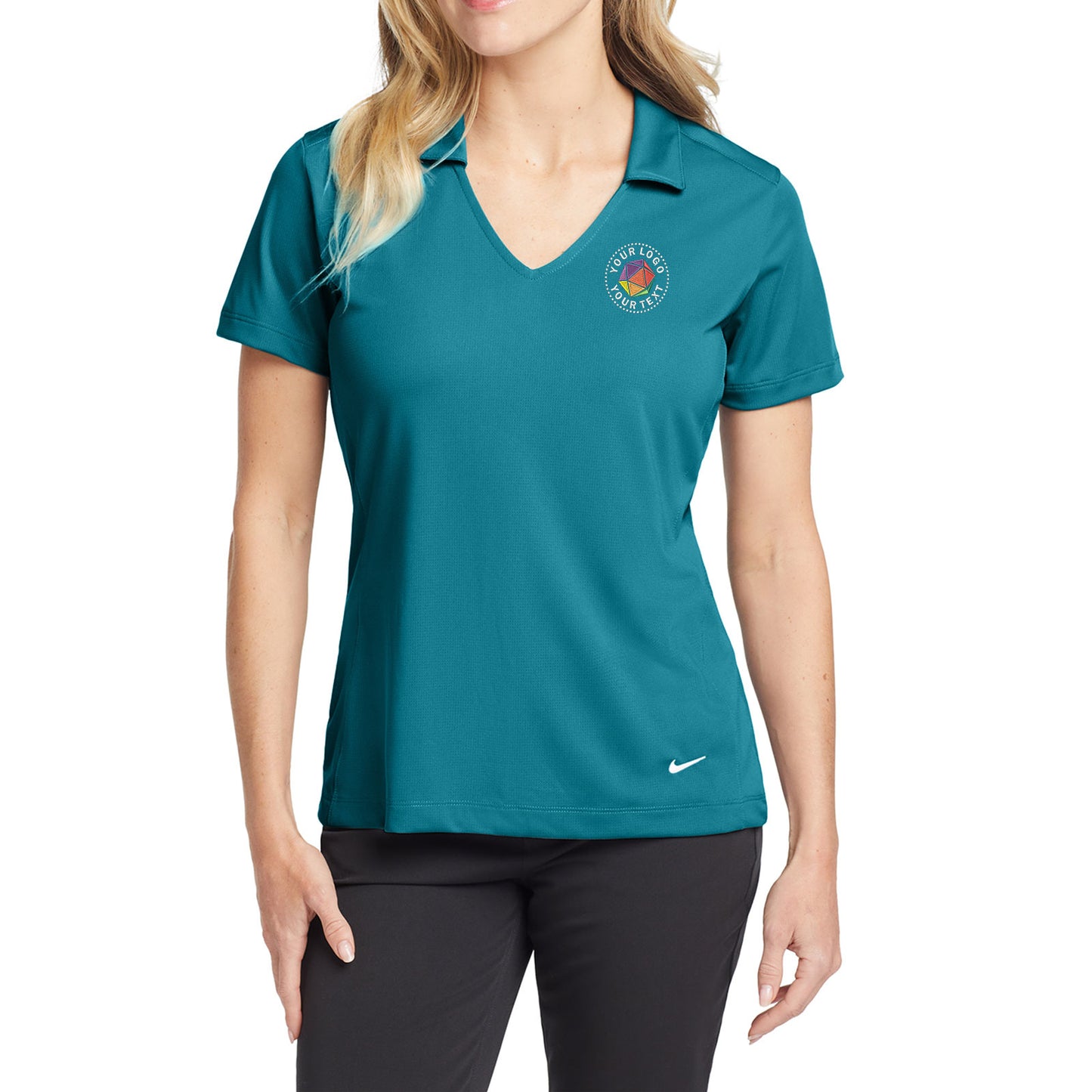 Nike Women's Custom Embroidered Dri-FIT Vertical Mesh Polo - 637165
