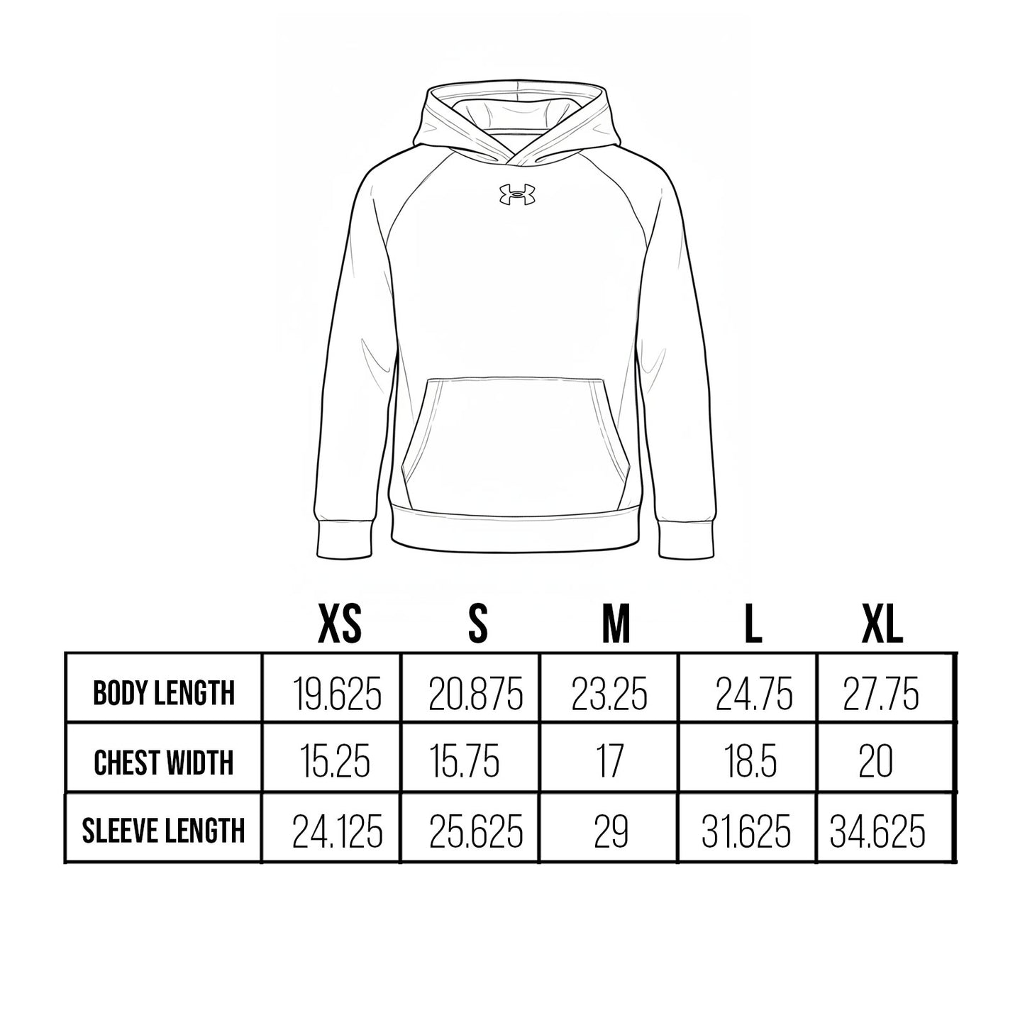 Under Armour Custom Embroidered Youth Rival Fleece Hooded Sweatshirt - 1379792