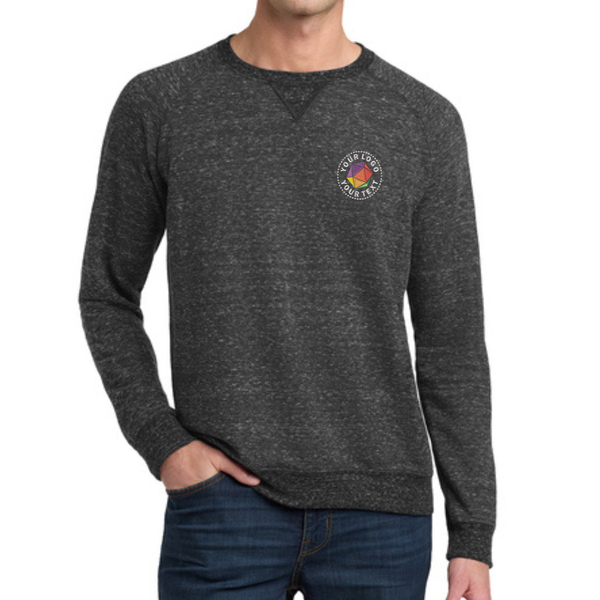 Jerzees ® Custom Embroidered Snow Heather French Terry Raglan Crew  - 91M