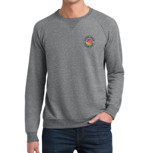 Jerzees ® Custom Embroidered Snow Heather French Terry Raglan Crew  - 91M