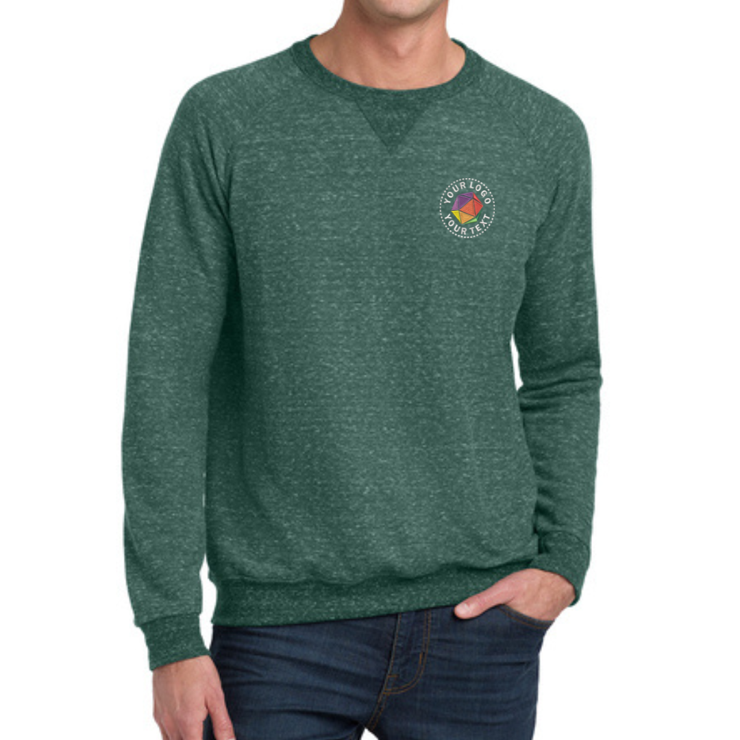 Jerzees ® Custom Embroidered Snow Heather French Terry Raglan Crew  - 91M