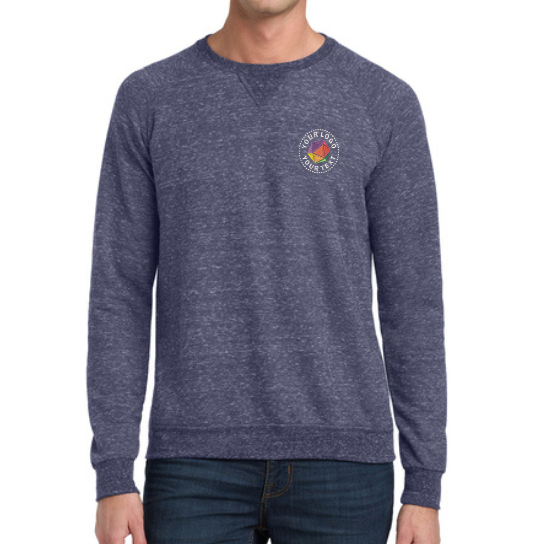 Jerzees ® Custom Embroidered Snow Heather French Terry Raglan Crew  - 91M