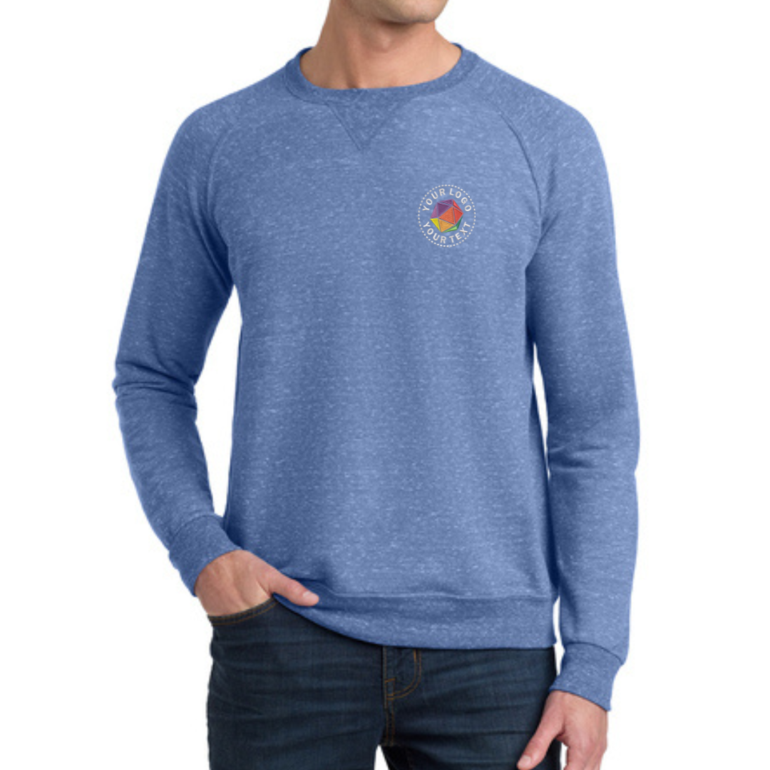 Jerzees ® Custom Embroidered Snow Heather French Terry Raglan Crew  - 91M