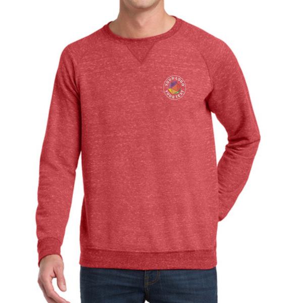 Jerzees ® Custom Embroidered Snow Heather French Terry Raglan Crew  - 91M