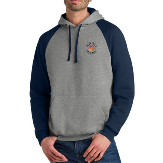 Jerzees® Unisex NuBlend® Custom Embroidered Colorblock Raglan Hoodie Sweatshirt - 96C