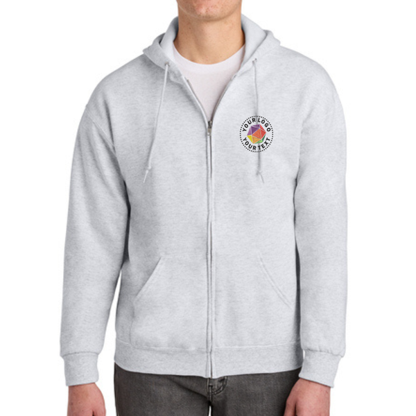 Jerzees® NuBlend® Custom Embroidered Full-Zip Hooded Sweatshirt - 993M